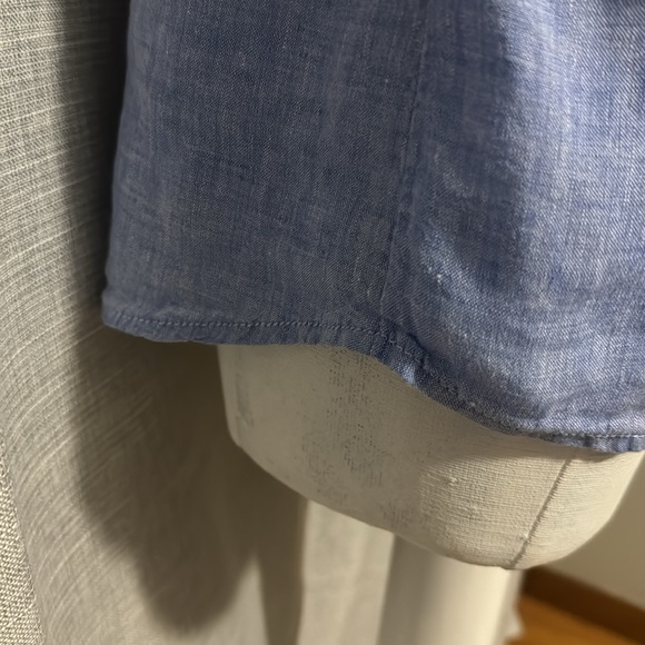 Jones New York-Sz M-Linen-Blue-Button Front - Picture 10 of 14
